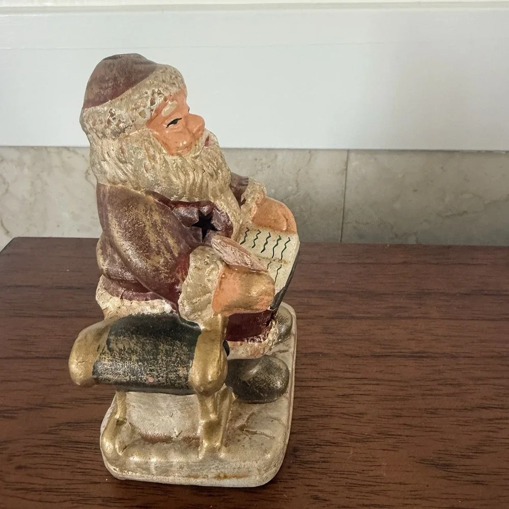 Santa Decoration Ceramic Vintage Christmas Village‎ Naughty Nice List